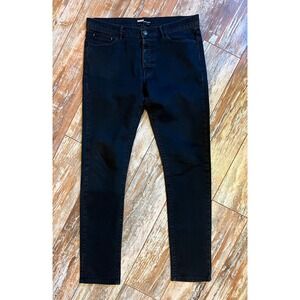 The‎ Kooples Mens Fitted Skull Detail Black Jeans Size 32 Slim Stretch Denim